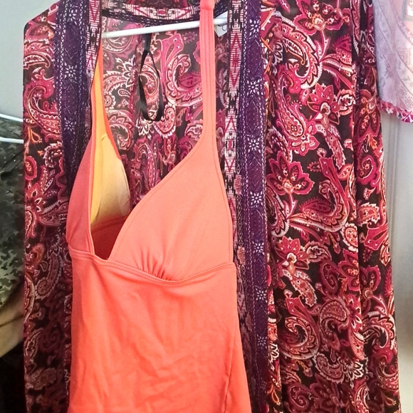 Victoria's Secret Other - VS swim top Lg.  w/Jess Simpson OS cover up OR Kimono